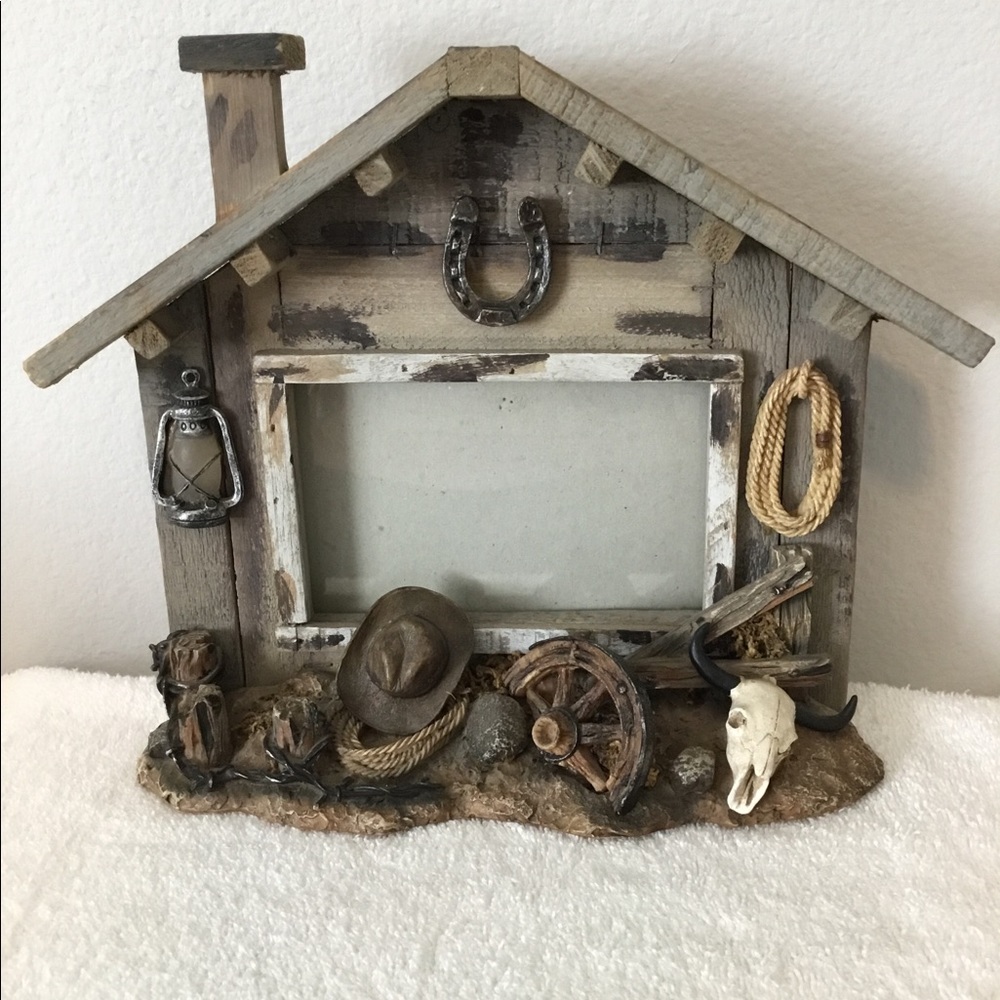 Western cowboy 3D decor picture frame